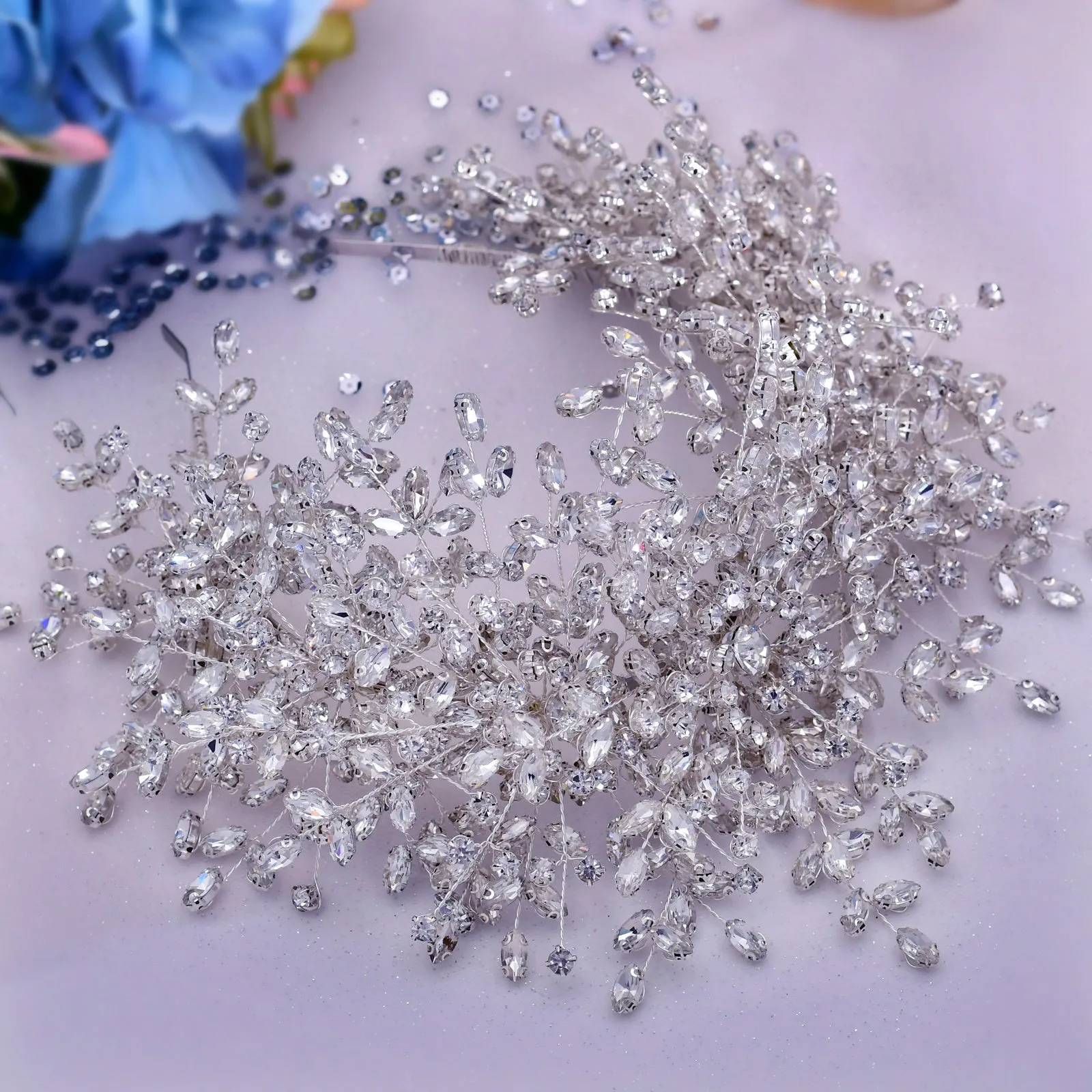 Handmade Rhinestone Queen Wedding Crown