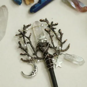 Handmade Vintage Moon Stars Crystal Hairpins (Assorted)