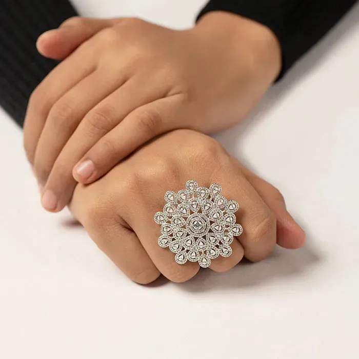 Harmonious Bloom Silver Ring
