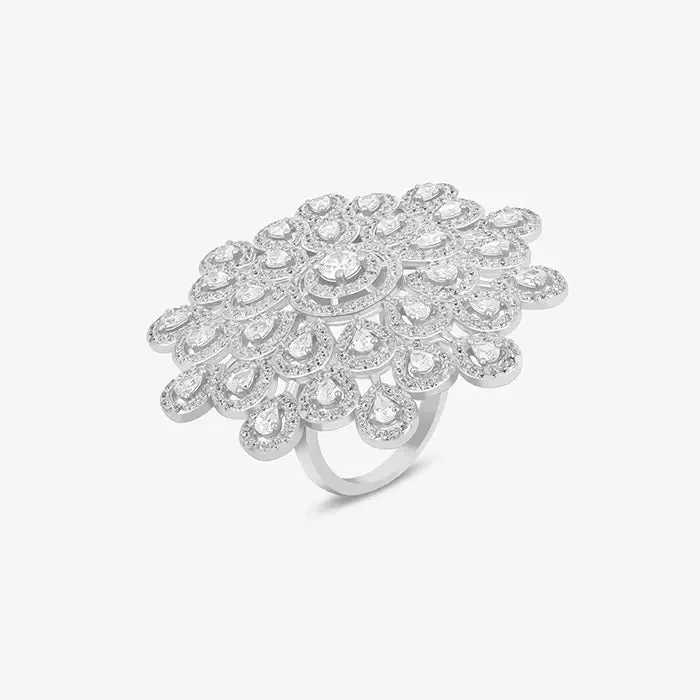 Harmonious Bloom Silver Ring