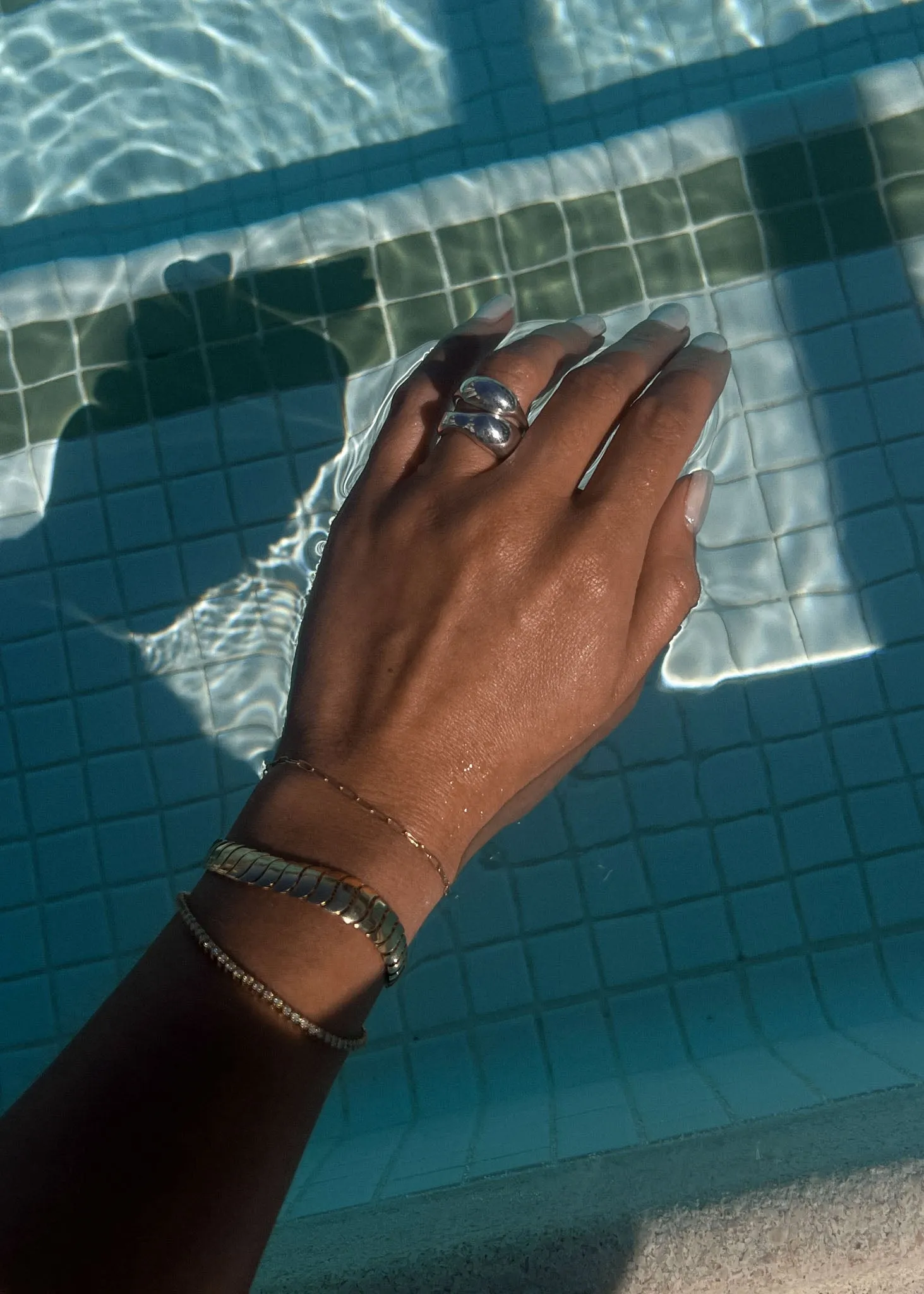 Hera Sculptural Ring Stack Silver