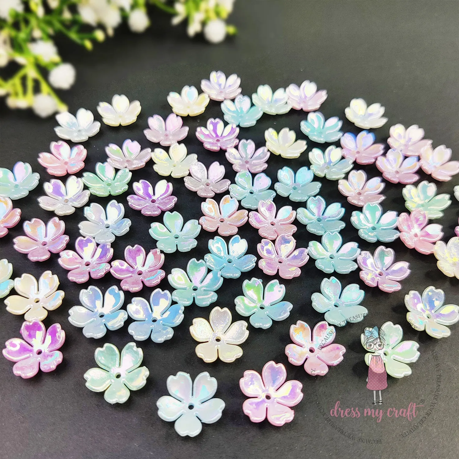 Holographic Sakura Flowers