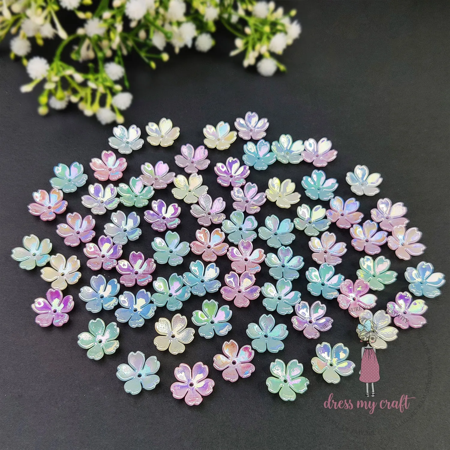 Holographic Sakura Flowers