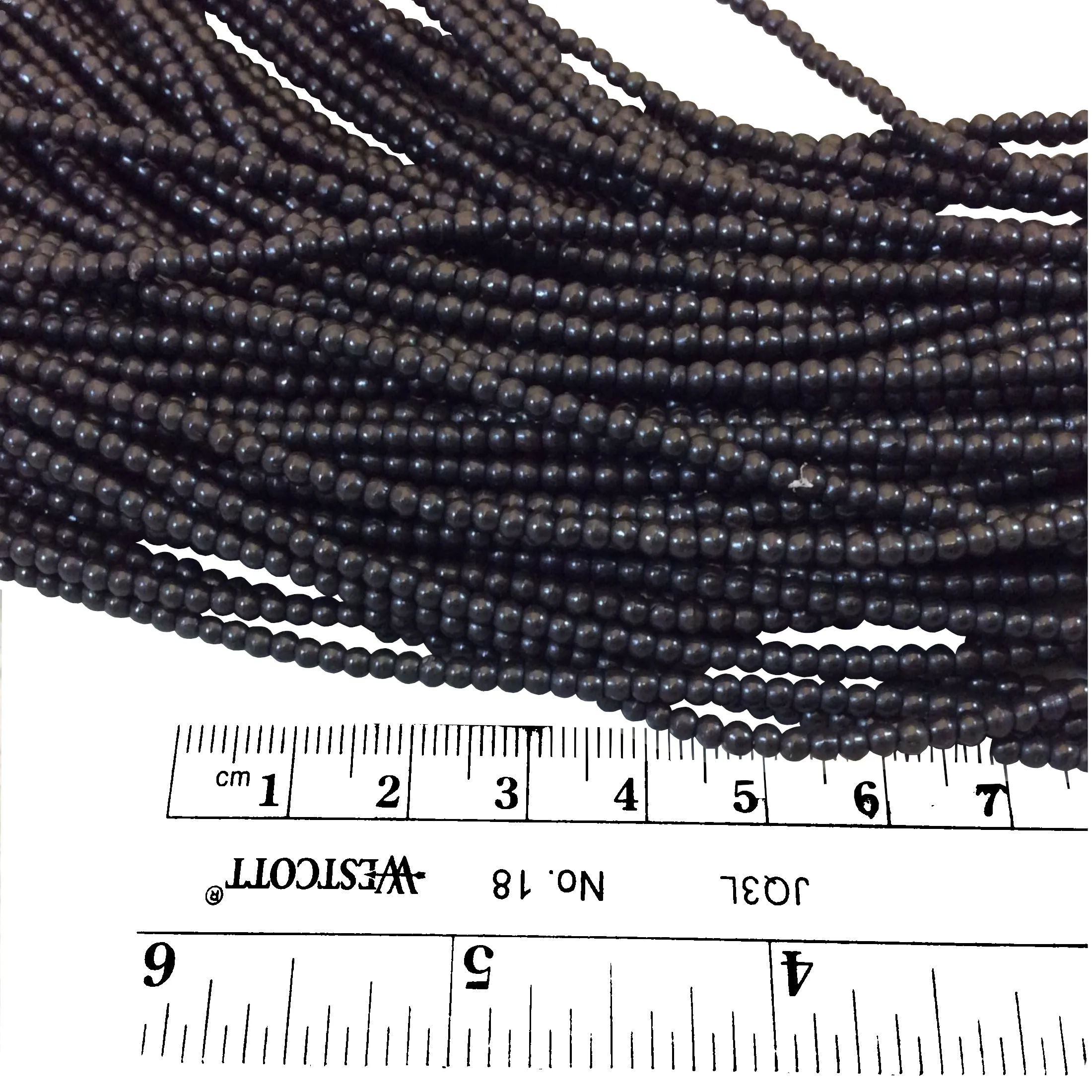 Howlite Beads 2mm Dyed Jet Black  - Smooth Round Natural Semi-Precious Gemstone Sold by 15.5" Strands (Approx. 185 Beads).