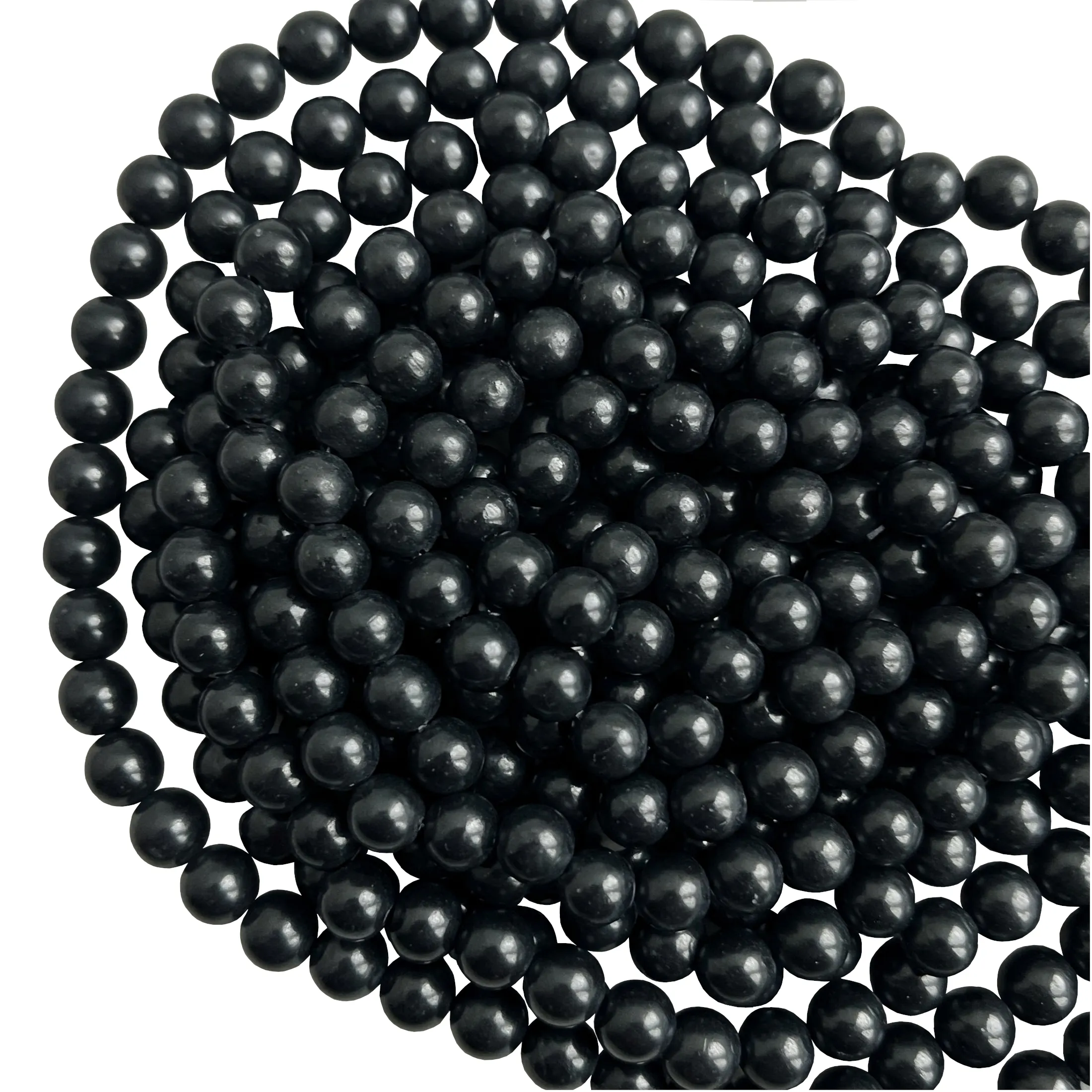 Howlite Beads 2mm Dyed Jet Black  - Smooth Round Natural Semi-Precious Gemstone Sold by 15.5" Strands (Approx. 185 Beads).