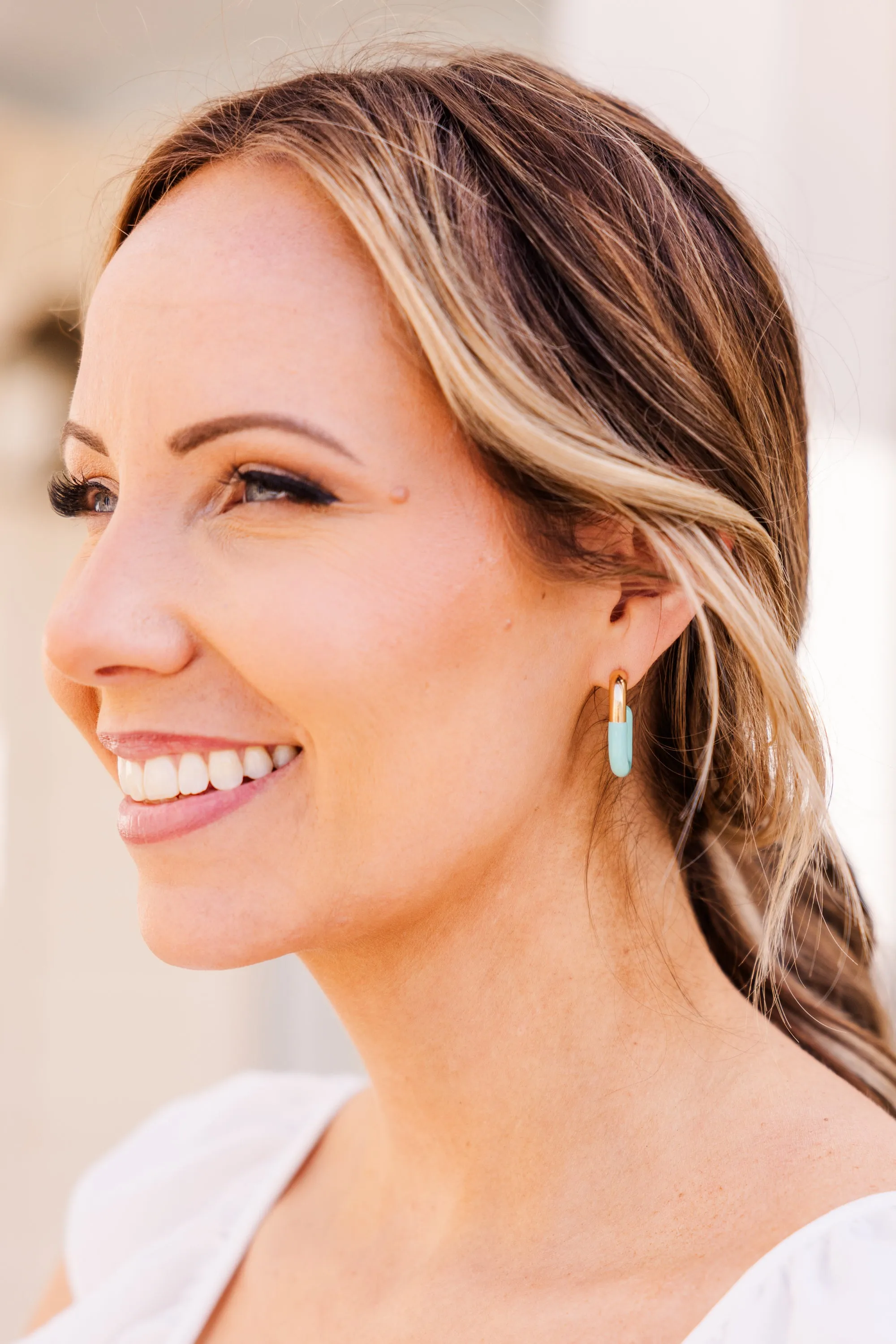 I'm Stuck On You Earrings, Turquoise
