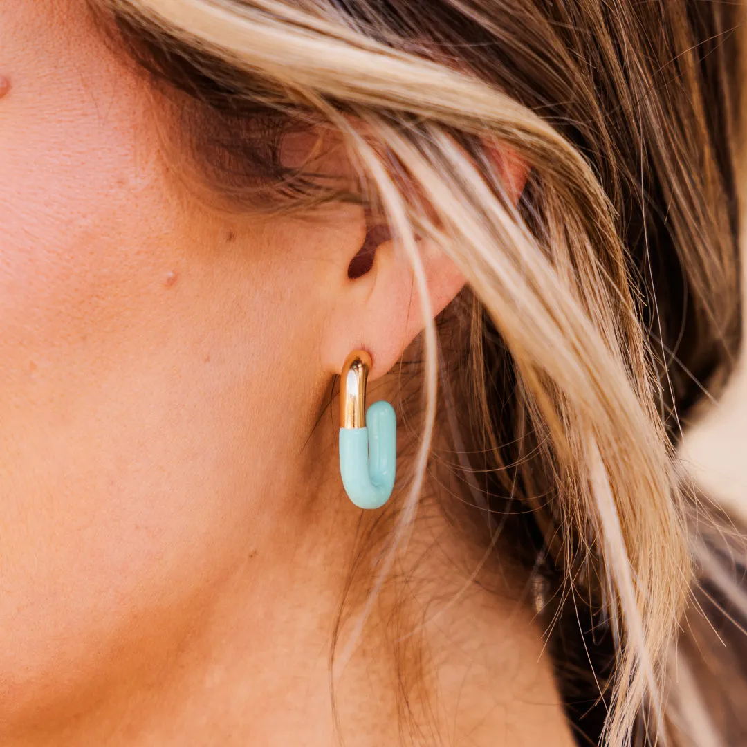 I'm Stuck On You Earrings, Turquoise