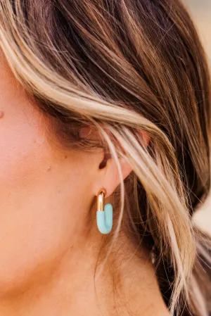 I'm Stuck On You Earrings, Turquoise