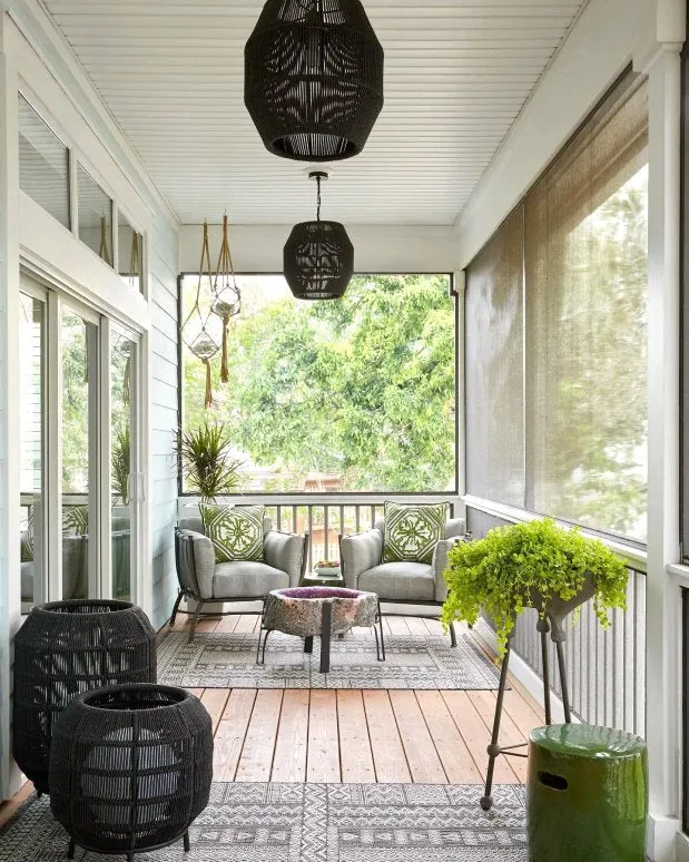 Indoor/Outdoor Open Weave Barrel Pendants