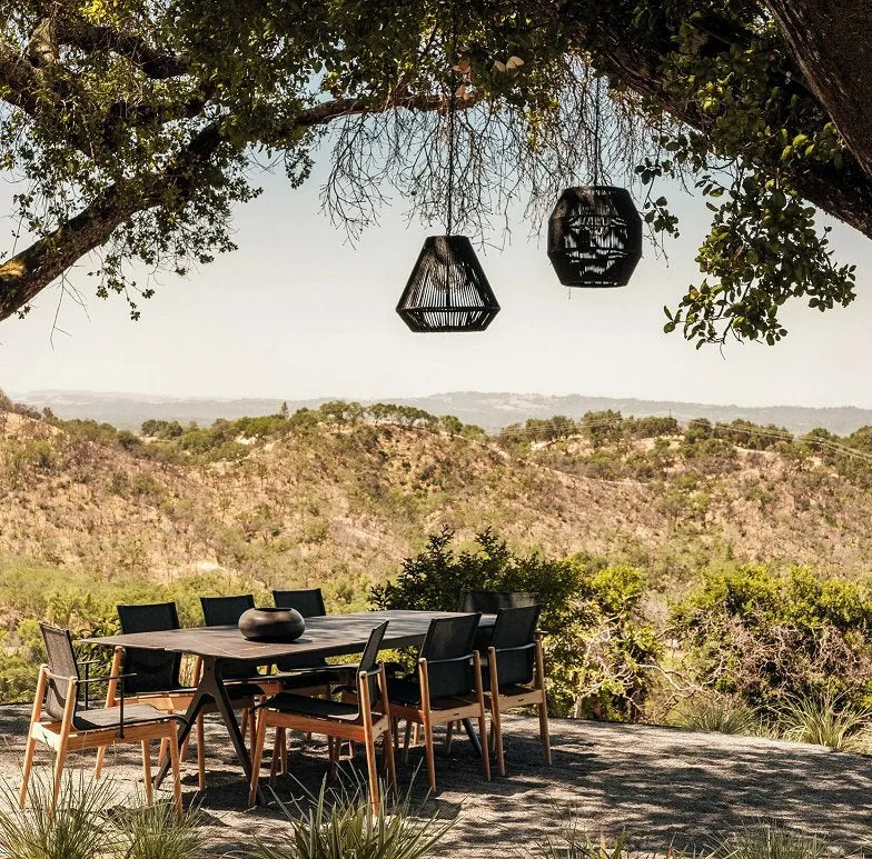 Indoor/Outdoor Open Weave Barrel Pendants