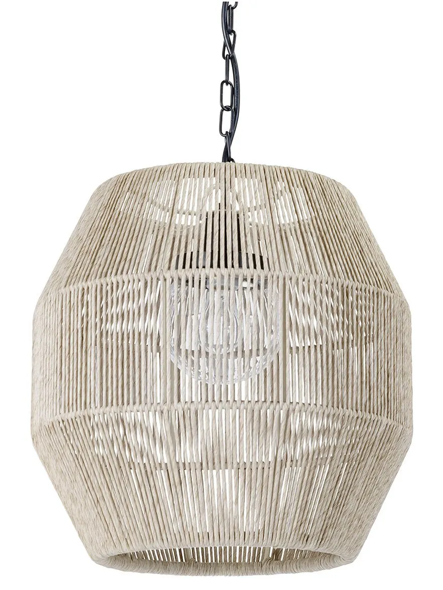 Indoor/Outdoor Open Weave Barrel Pendants