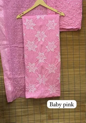 Intricate Bandhej Cotton Dress Material