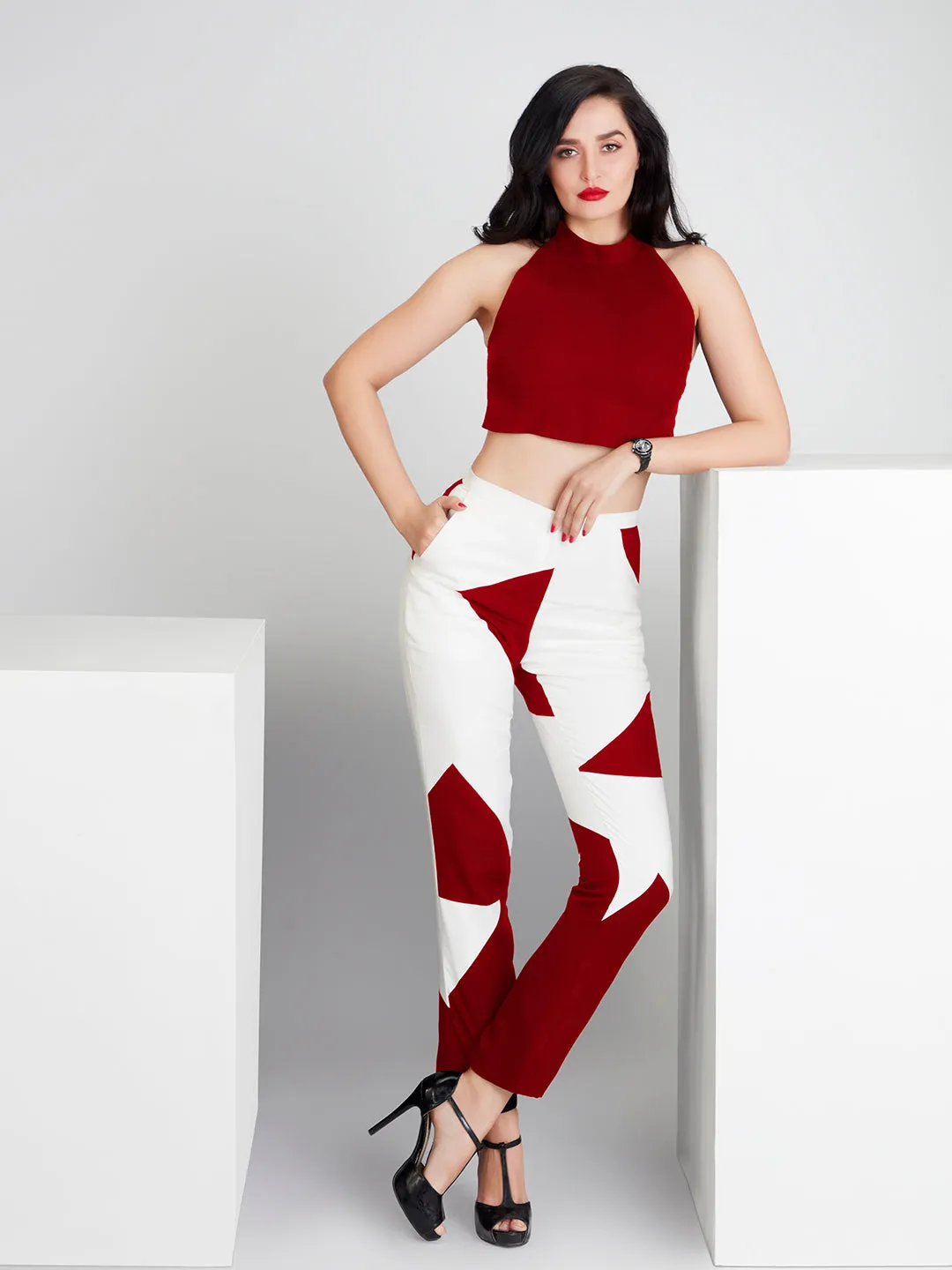 Intricate Crimson Co-ords