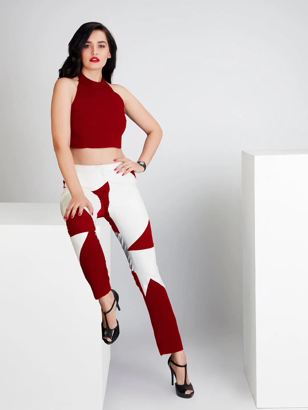 Intricate Crimson Co-ords