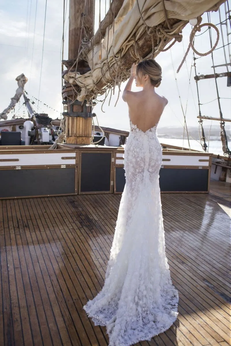 Intricate Handmade Details Gown with 3D Flowers