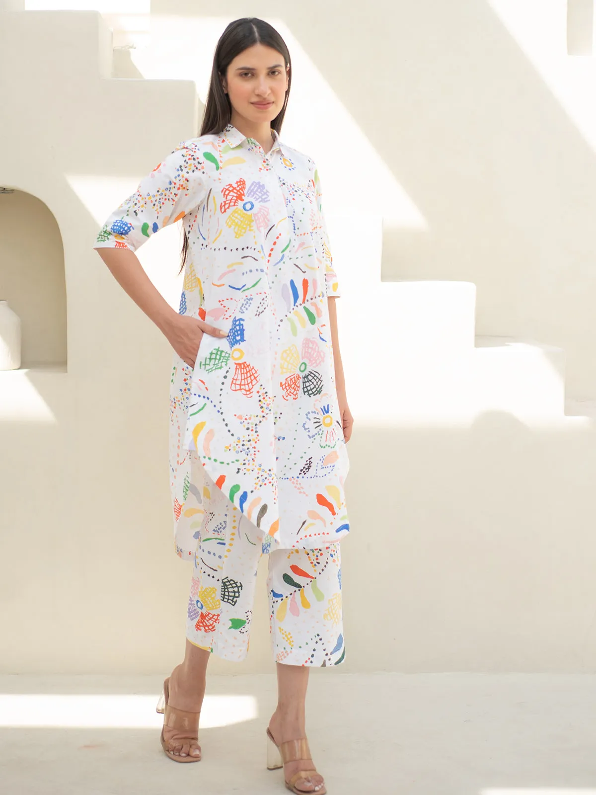 Intricate Print Tunic with Pant