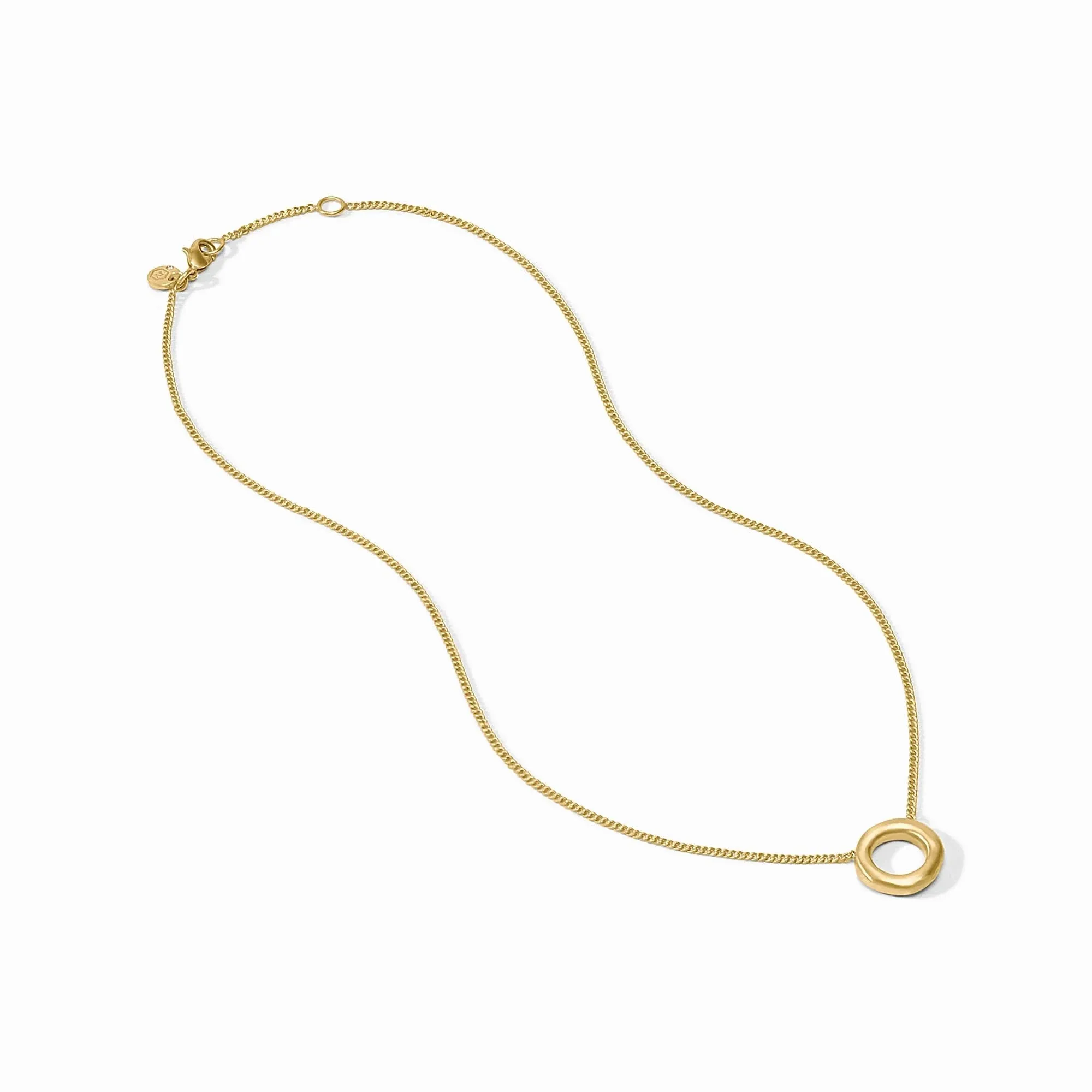 Julie Vos Wave Circle Delicate Necklace OS