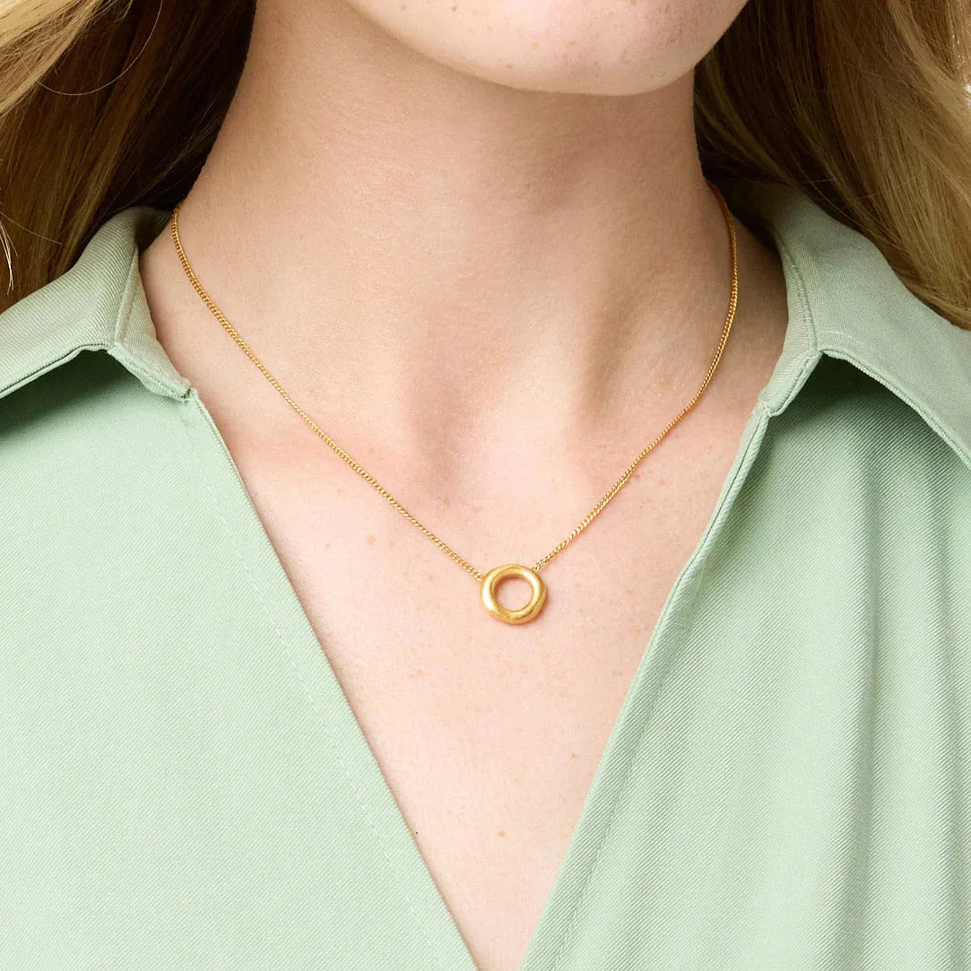 Julie Vos Wave Circle Delicate Necklace OS
