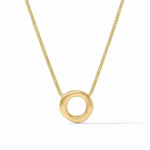 Julie Vos Wave Circle Delicate Necklace OS