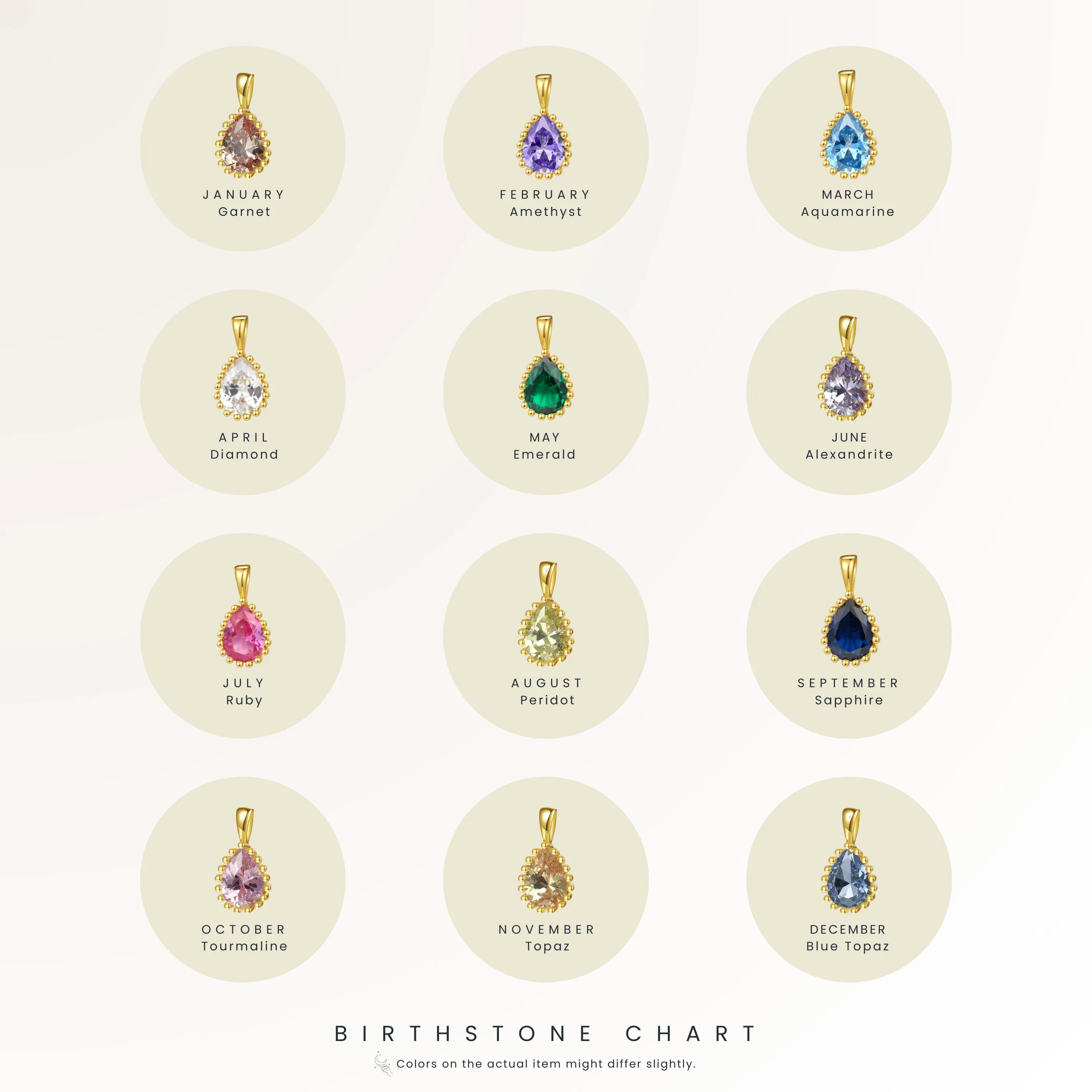 June Alexandrite Birthstone Necklace Sterling Silver