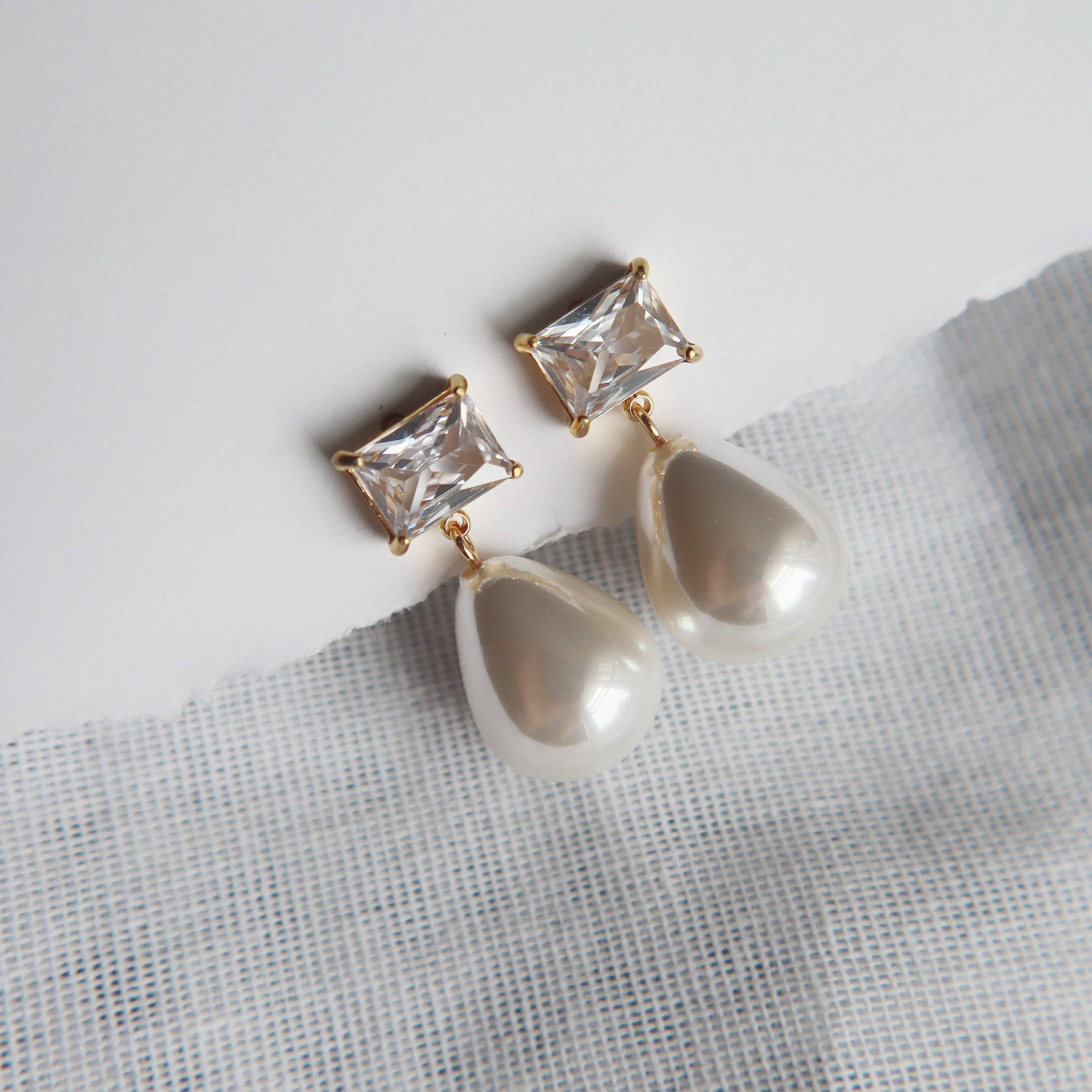 June Earrings | Elegant Pearl Earrings
