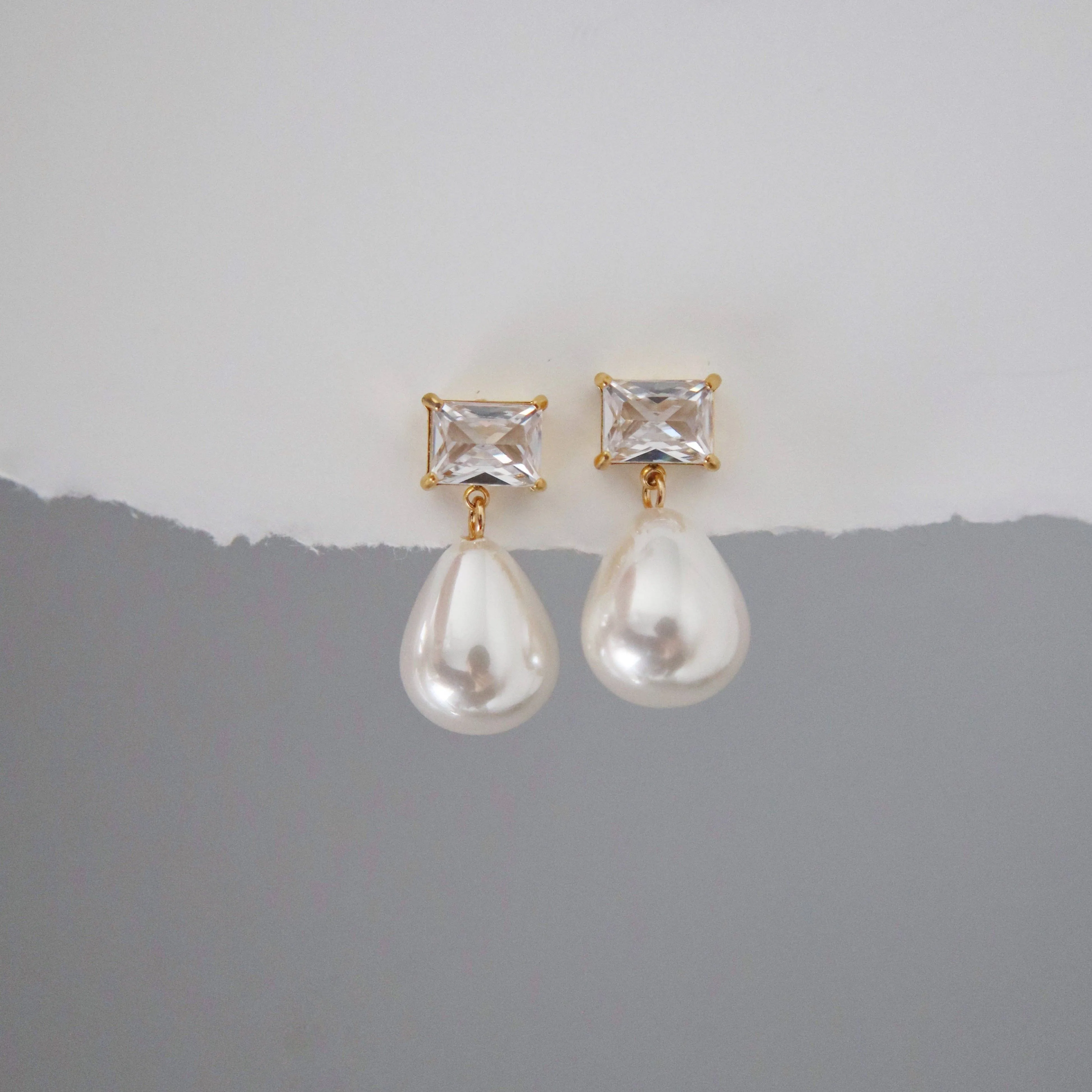 June Earrings | Elegant Pearl Earrings
