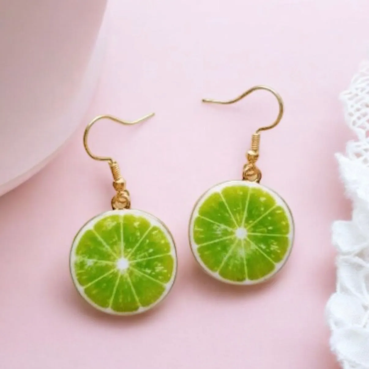 Kawaii - Citrus fruit earrings | fruit lover earrings | food earrings | cute kawaii earrings | fun art earrings | gold lemon grapefruit oranges