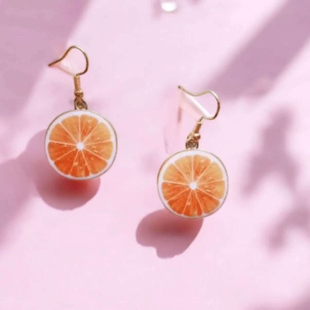 Kawaii - Citrus fruit earrings | fruit lover earrings | food earrings | cute kawaii earrings | fun art earrings | gold lemon grapefruit oranges