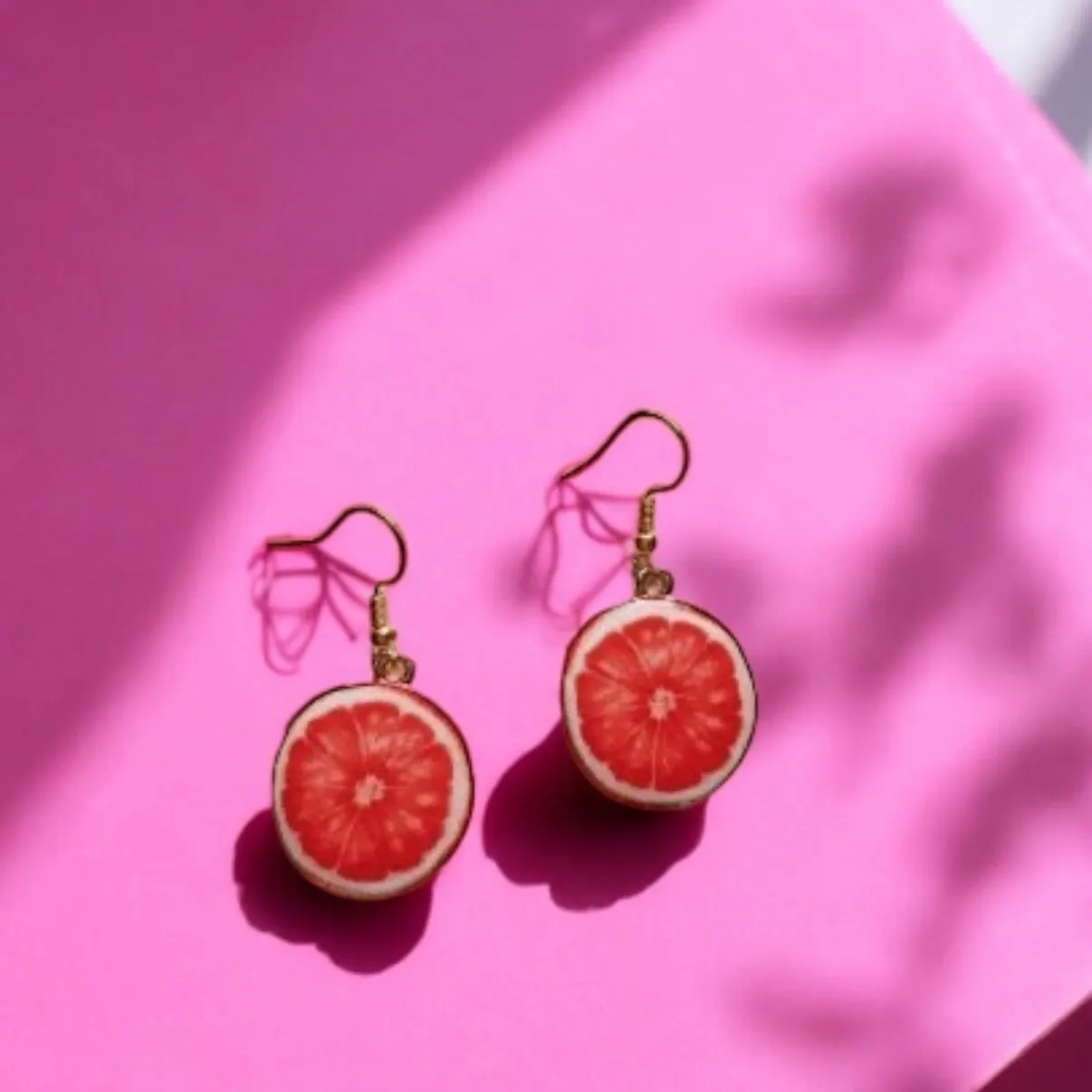 Kawaii - Citrus fruit earrings | fruit lover earrings | food earrings | cute kawaii earrings | fun art earrings | gold lemon grapefruit oranges