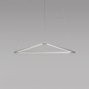 Koncept Inc Z-Bar Pendant Medium Triangle, Soft Warm, Silver, 26" x 23" ZBP-24-T-SW-SIL-CNP