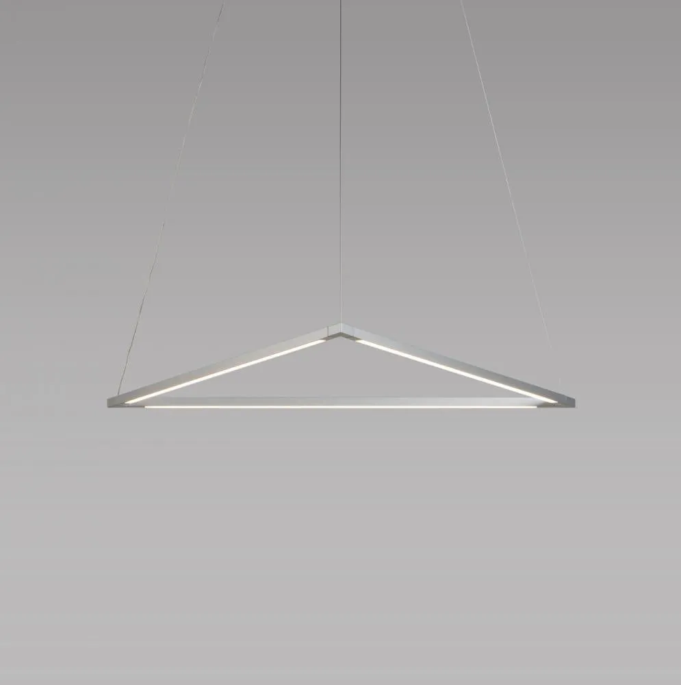 Koncept Inc Z-Bar Pendant Medium Triangle, Soft Warm, Silver, 26" x 23" ZBP-24-T-SW-SIL-CNP
