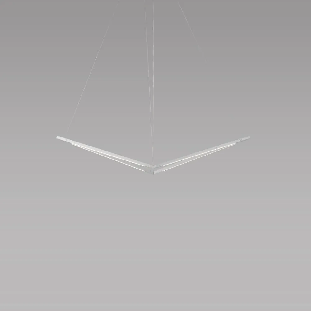 Koncept Inc Z-Bar Pendant Small Bird, Soft Warm, Silver, 34" x 10.5" x 6.7" ZBP-16-B-SW-SIL-CNP