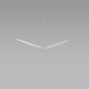 Koncept Inc Z-Bar Pendant Small Bird, Soft Warm, Silver, 34" x 10.5" x 6.7" ZBP-16-B-SW-SIL-CNP