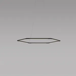 Koncept Inc Z-Bar Pendant Small Honeycomb, Soft Warm, Matte Black, 36" x 32" ZBP-16-H-SW-MTB-CNP