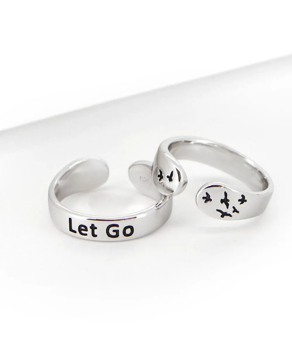 Let Go Sterling Silver Mantra Ring