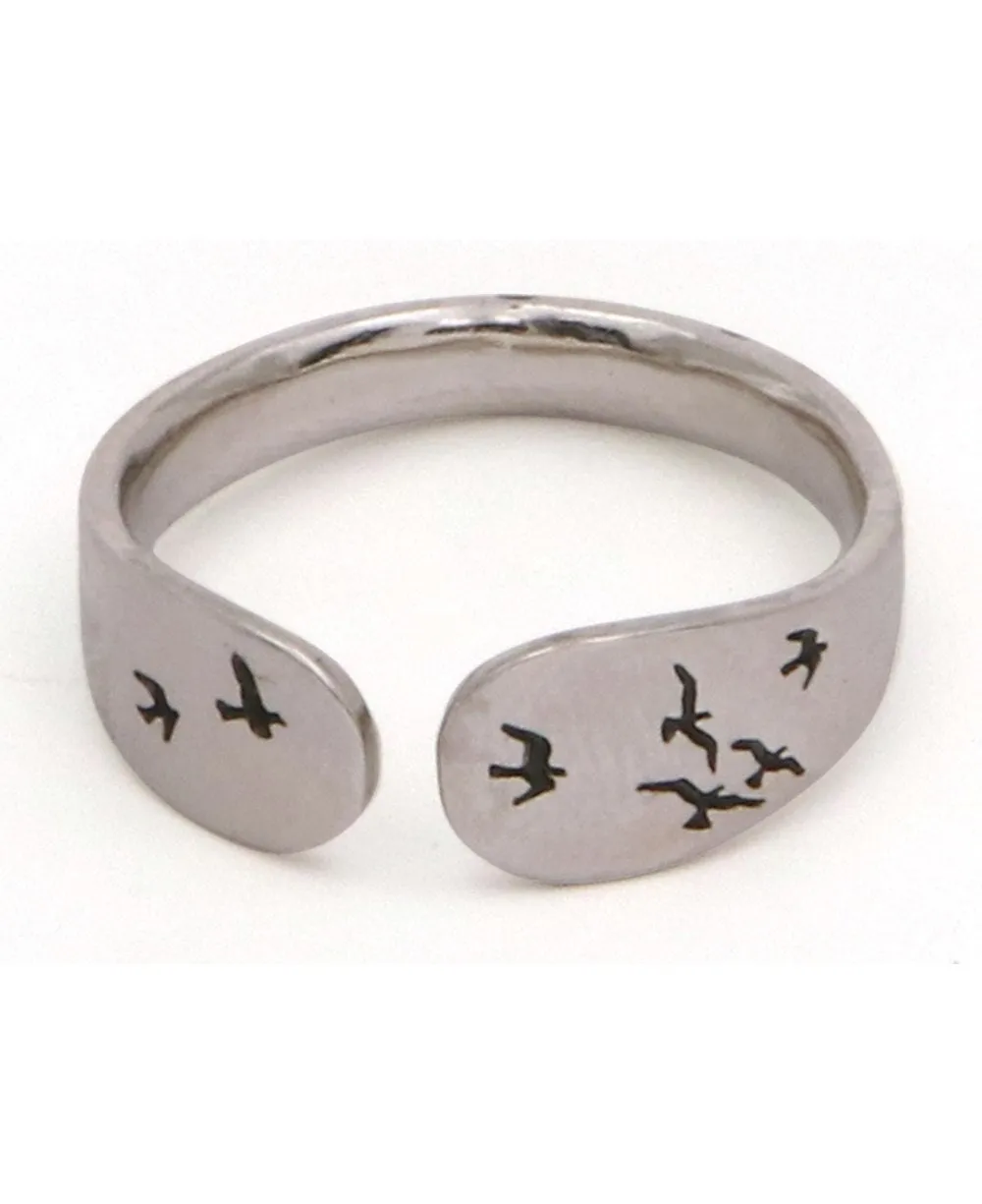 Let Go Sterling Silver Mantra Ring