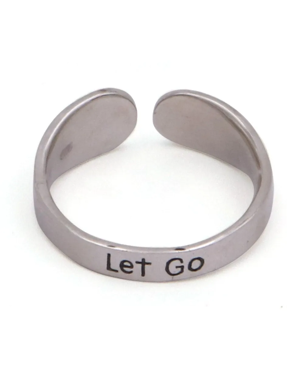Let Go Sterling Silver Mantra Ring