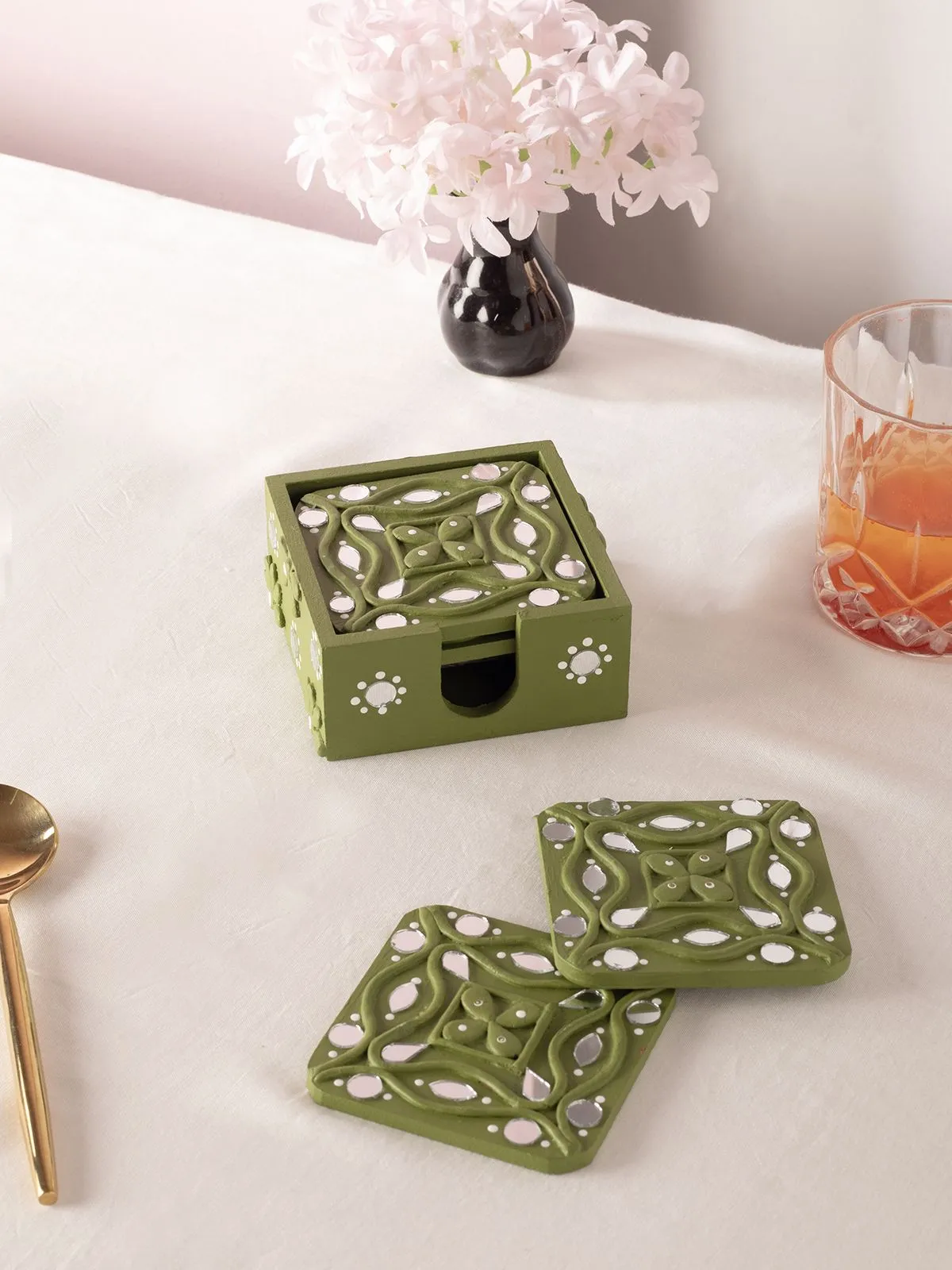 Lippan Art Geometrical Coasters Set of 4