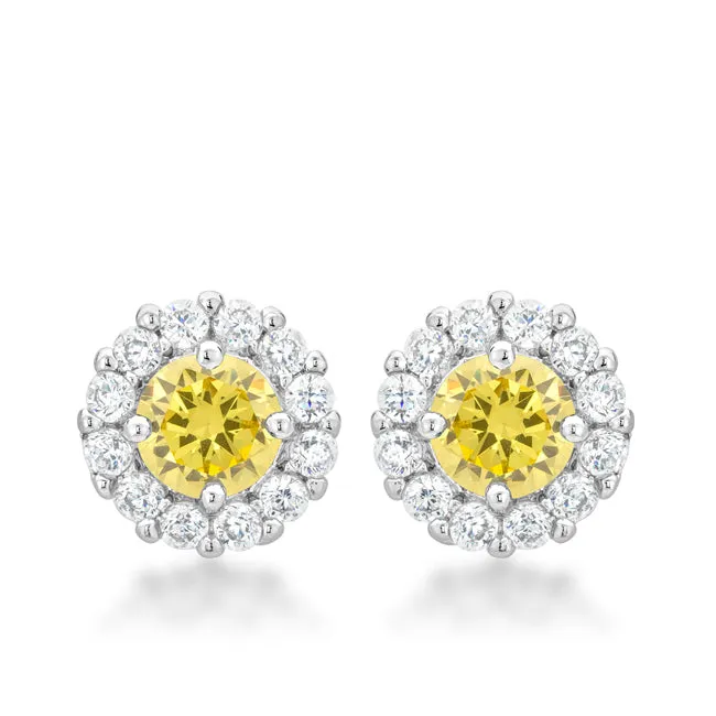 LOVCIA Elegant Bella Bridal Yellow Earrings