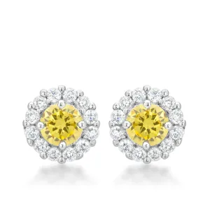 LOVCIA Elegant Bella Bridal Yellow Earrings