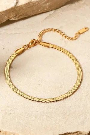 LOVCIA Herringbone Chain Stainless Steel Bracelet