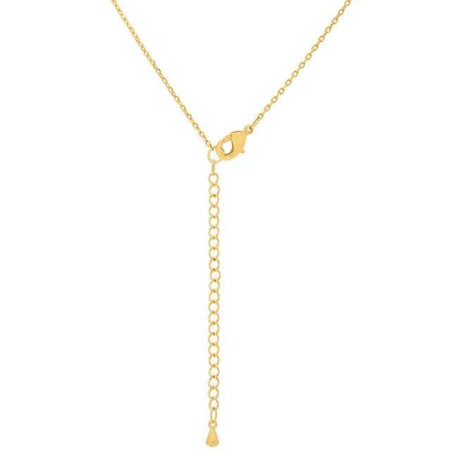 LOVCIA Radiant Gold Tone Initial V Necklace