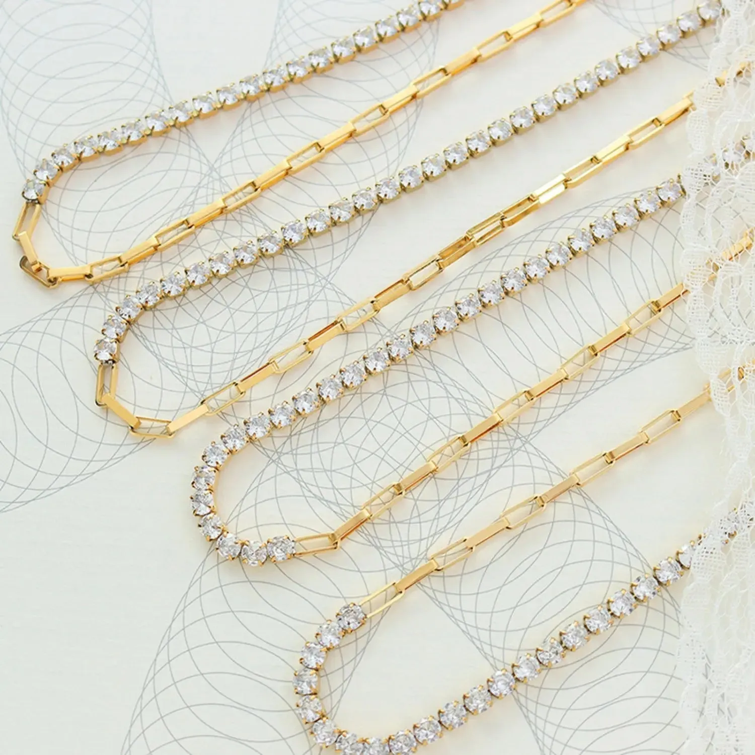 LOVCIA Zircon Titanium Steel Necklace
