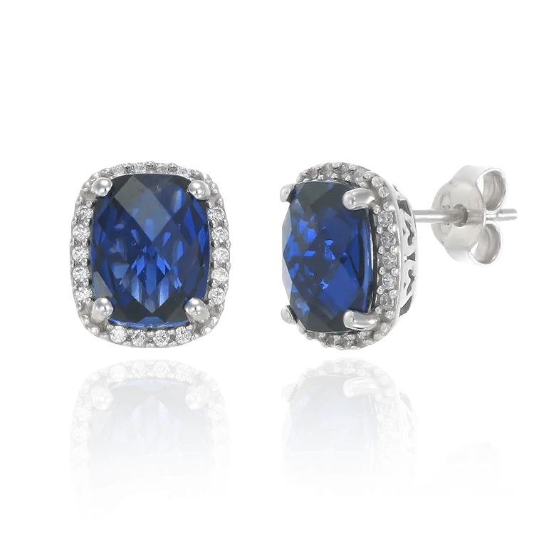 Luscious Blue Sapphire Earrings