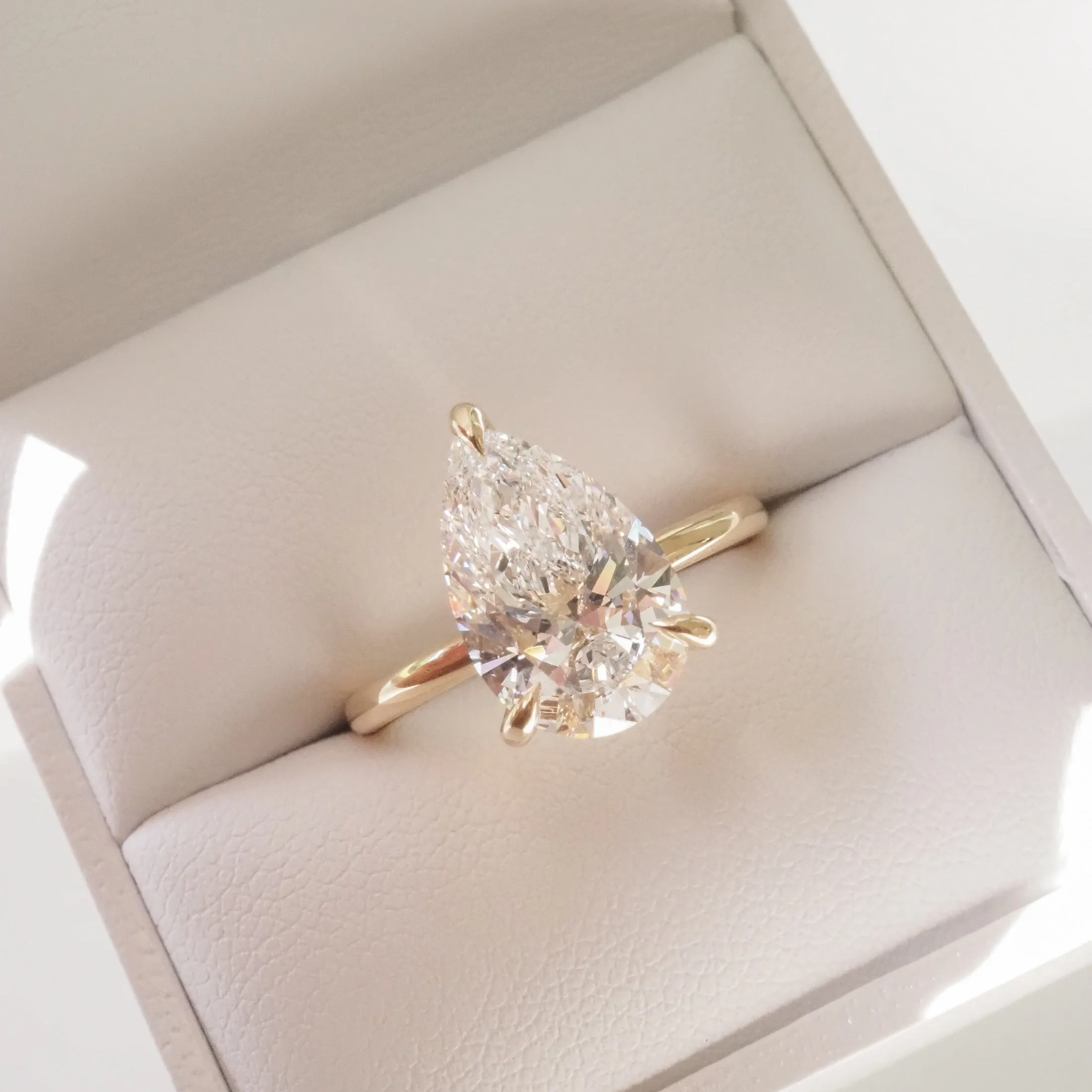 Lyla | 3ct Pear Solitaire Lab-Grown Diamond Engagement Ring