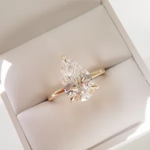 Lyla | 3ct Pear Solitaire Lab-Grown Diamond Engagement Ring