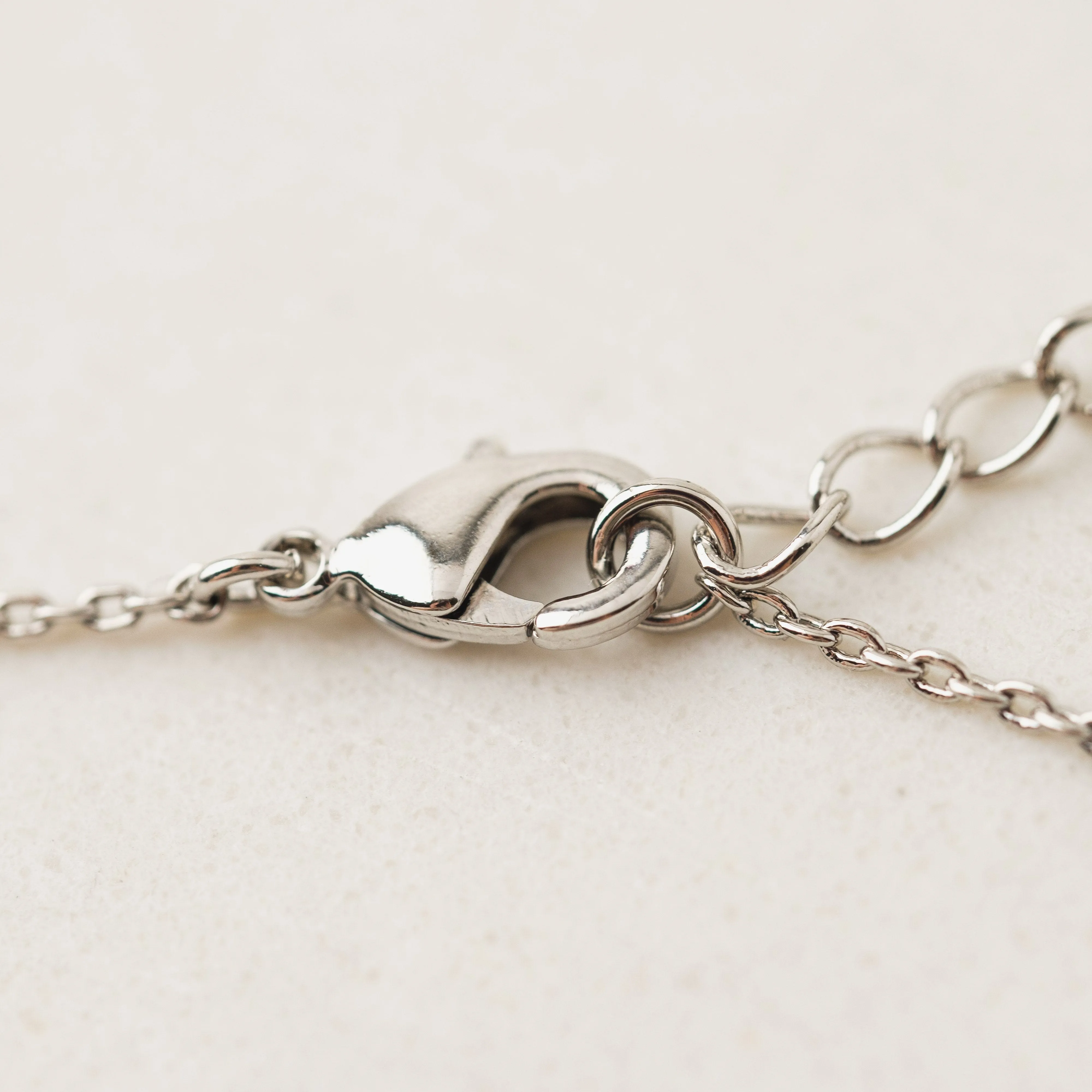 Lyra Cubic Zirconia Necklace Silver