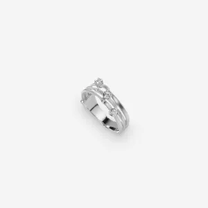 Marco Bicego Marrakech 18k Gold Diamond Ring 3 Strand mini