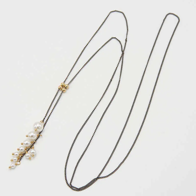MARTI PEARLS LARIAT NECKLACE
