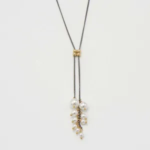 MARTI PEARLS LARIAT NECKLACE